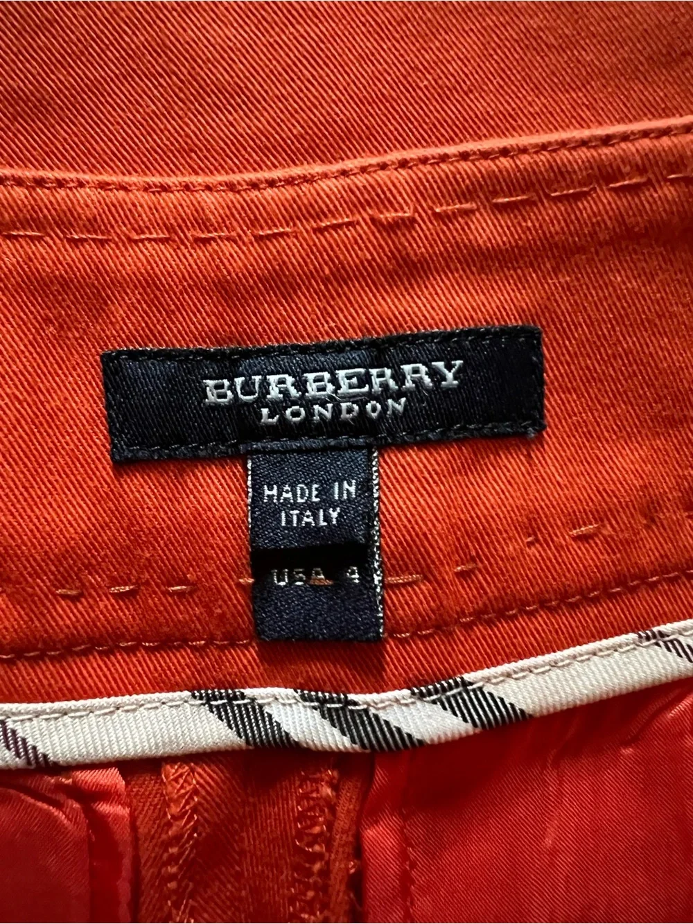 Burberry Orange Boot Cut Flare Pants